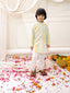KID1 Embroidered Thread Kurta Pajama Set Yellow