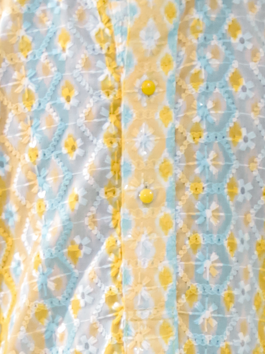 KID1 Embroidered Thread Kurta Pajama Set Yellow