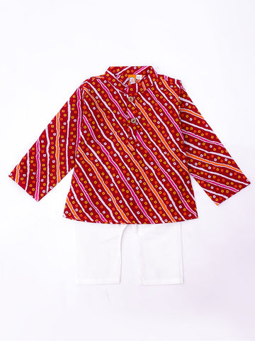 KID1 Infants Lehar Kurta Pyjama Red