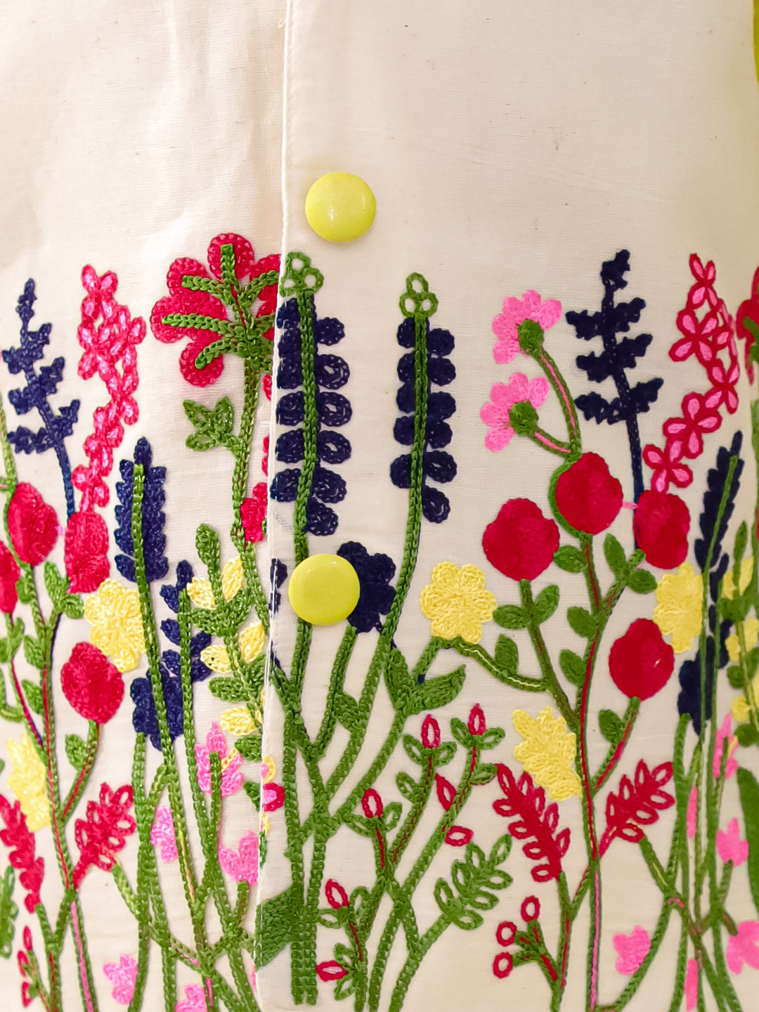 KID1 Embroidered Jacket Kurta Pyjama Set Yellow