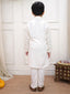 Kid One Sequins Work Kurta Pajama Set Offwhite