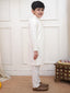 Kid One Sequins Work Kurta Pajama Set Offwhite