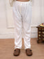 Kid One Sequins Work Kurta Pajama Set Offwhite