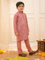 Kid One Sequins Work Kurta Pajama Set Pink