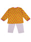 Kid One Princess Lehenga Choli With Dupatta For Girls With Printed Kurta Pajama Set For Boys - Musturd
