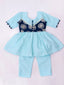 KID1 Infants Sequins Flower Kurti Pants Turquoise