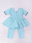 KID1 Infants Sequins Flower Kurti Pants Turquoise