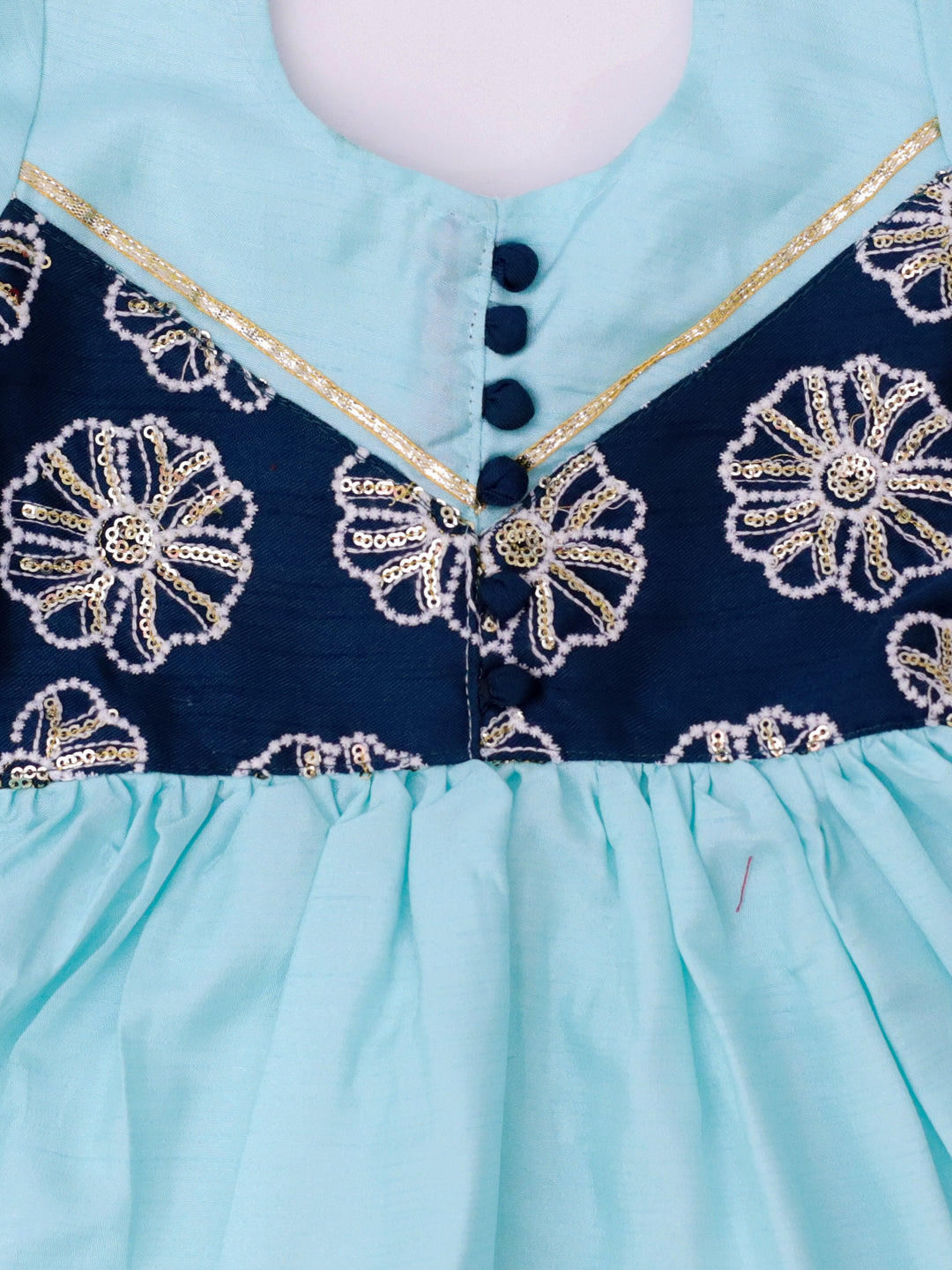 KID1 Infants Sequins Flower Kurti Pants Turquoise