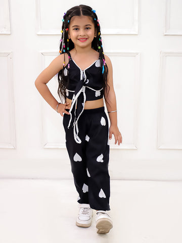 KID1 Tiny Hearts Top And Joggers Set Black