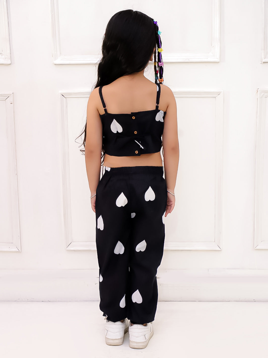 KID1 Tiny Hearts Top And Joggers Set Black