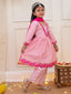 KID1 Chanda Buti Anarkali Pant With Dupatta Pink