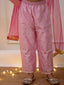 KID1 Chanda Buti Anarkali Pant With Dupatta Pink