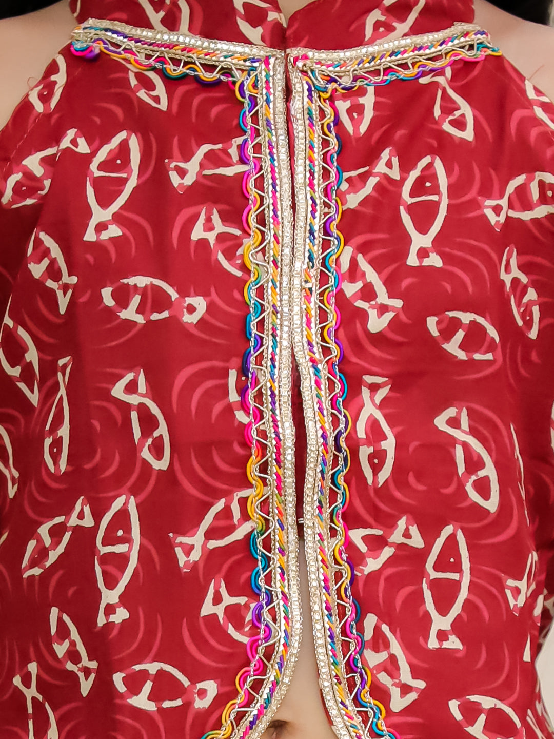 KID1 Jaltarang Top Palazzo Set For Girls With Jaltarang Kurta Dhoti Set For Boys - Maroon