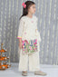 KID1 Emroidered Kurti With Plazzo Offwhite