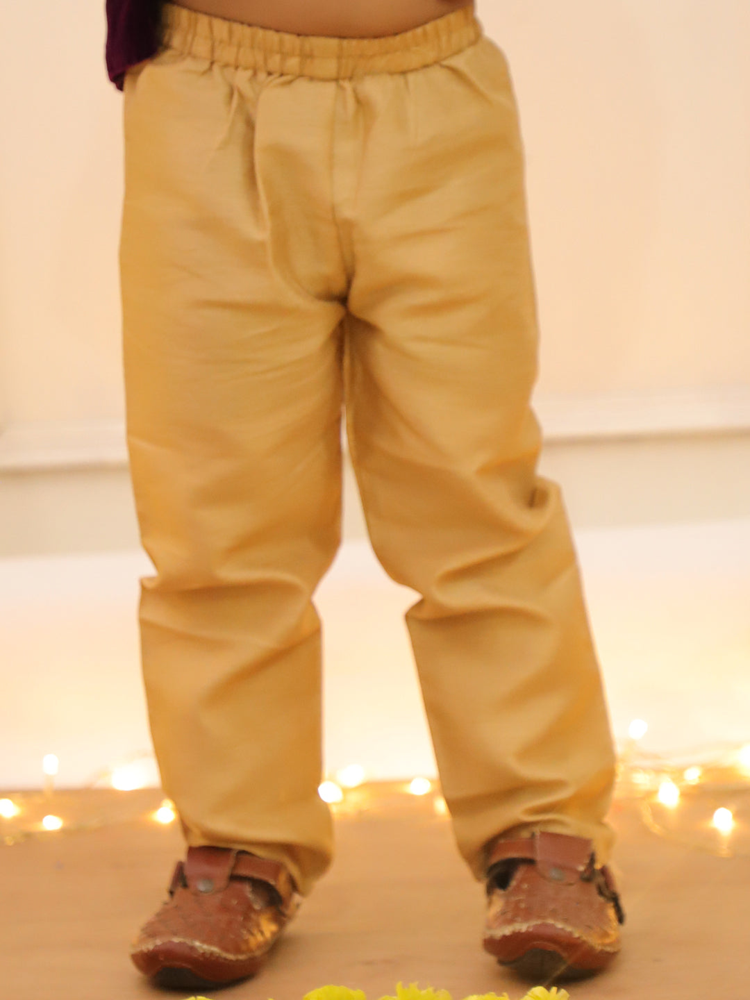 KID1 Embroidered Velvet Sherwani Set Purple