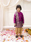 KID1 Thala Silk Scarve Sherwani Dhoti Set Purple