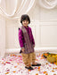 KID1 Thala Silk Scarve Sherwani Dhoti Set Purple