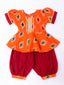 KID1 Infants Ikat Peplum With Afghani Salwar Orange