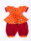 KID1 Infants Ikat Peplum With Afghani Salwar Orange