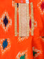 KID1 Infants Ikat Peplum With Afghani Salwar Orange