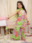 KID1 Spring Floral Shararaa Set Green