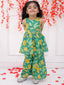 KID1 Sunny Sharara Set With Bow Clip Green
