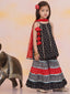 KID1 Aisha Bandhani Sharara Set Black