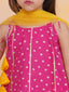 KID1 Aisha Bandhani Sharara Set For Girls With Chandaa Bandhani Kurta Pyjama For Boys - Pink & Yellow