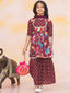 KID1 Naaz Kurti Sharara Set Wine