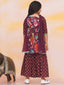 KID1 Naaz Kurti Sharara Set Wine