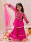 KID1 Vaani Kurti Sharara Set Pink