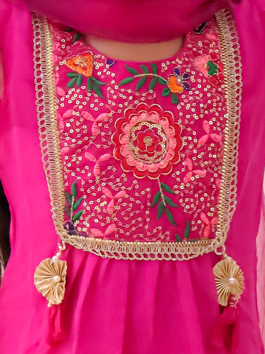 KID1 Vaani Kurti Sharara Set Pink