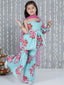 KID1 Guldasta Kurti Sharara Set With Dupatta Turquoise