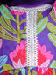 Kid One Pure Cotton Blossom Kurti Sharara With Dupatta Set For Girls Purple