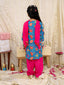 KID1 Mogra Floral Kurti Salwar Blue