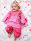 KID1 Infants Bela Peplum Top With Pant Pink