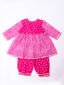 KID1 Infants Bela Peplum Top With Pant Pink