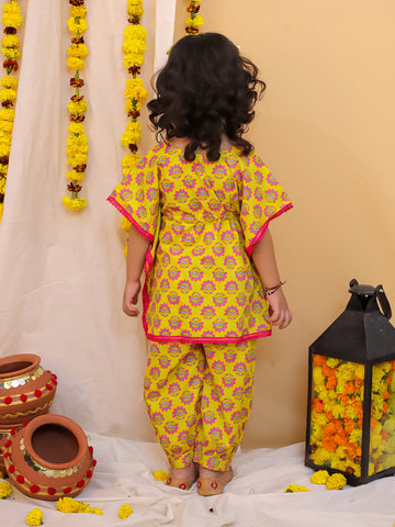 KID1 Cotton Kaftan Set Yellow