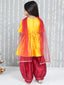 KID1 Chaandbutti Peplum Top With Afgani Salwar With Dupatta Yellow