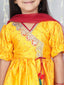 KID1 Chaandbutti Peplum Top With Afgani Salwar With Dupatta Yellow