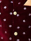 KID1 Embroidered Velvet Sherwani Set Wine