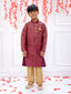 Kid One Buti Jacquard Sherwani Purple