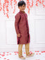 Kid One Buti Jacquard Sherwani Purple