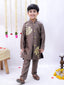 Kid One Embroidered Sherwani Pyjama Set For Boys Grey