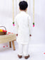 Kid One Embroidered Sherwani Pyjama Set For Boys Offwhite