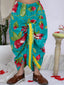 Kid One Cotton Floral Embroidered Kurta With Dhoti Set For Boys Yellow
