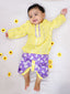 Kid One Sunshine Infant Cotton Kurta Dhoti Set For Boys Yellow