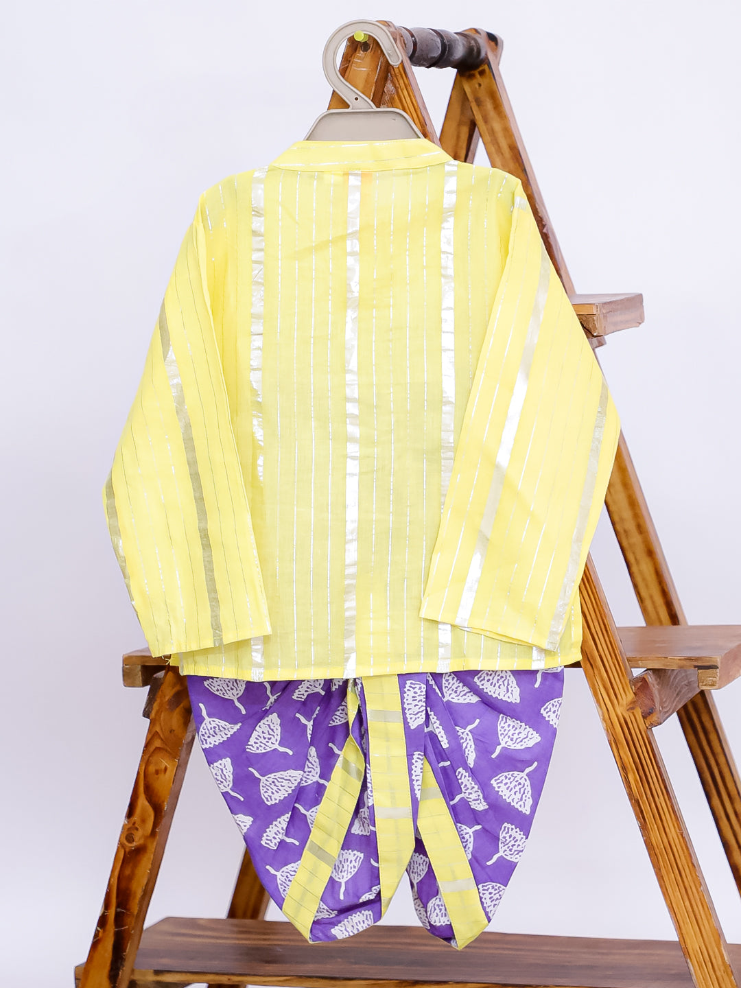 Kid One Sunshine Infant Cotton Kurta Dhoti Set For Boys Yellow