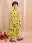 Kid One Elephant Print Kurta Dhoti Set For Boys Green