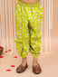 Kid One Elephant Print Kurta Dhoti Set For Boys Green